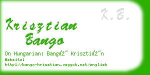 krisztian bango business card